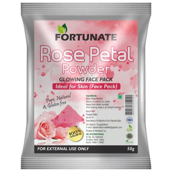 FORTUNATE Organic Rose Petals Powder (50g)