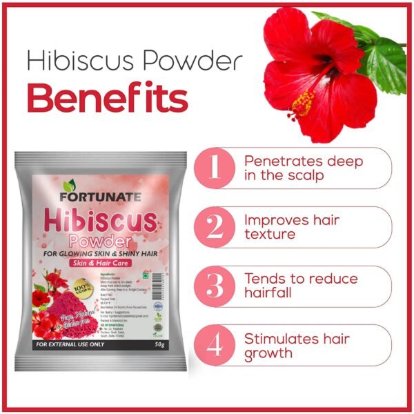 FORTUNATE 100% Pure Hibiscus Powder (50g) - Image 2