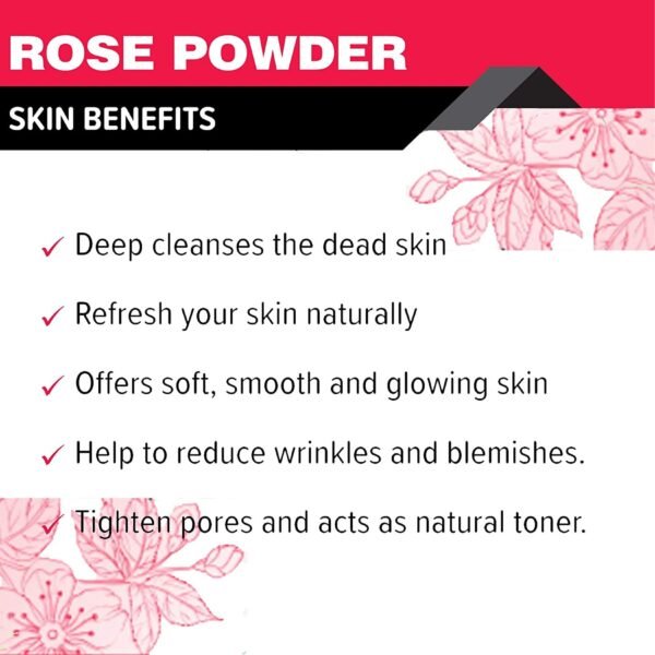 FORTUNATE Organic Rose Petals Powder (50g) - Image 2