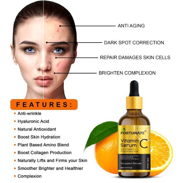 FORTUNATE Vitamin C Serum for Skin (30ml) - Image 2