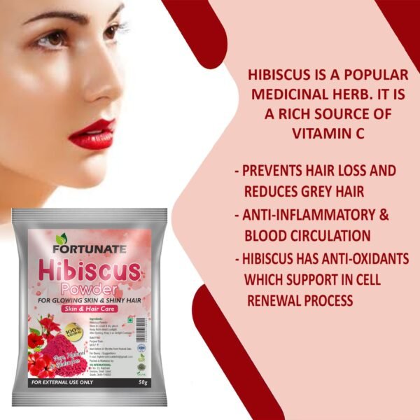 FORTUNATE 100% Pure Hibiscus Powder (50g) - Image 3