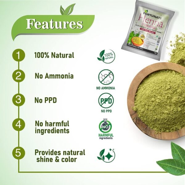 FORTUNATE Herbal Henna Powder Combo(100g) - Image 4