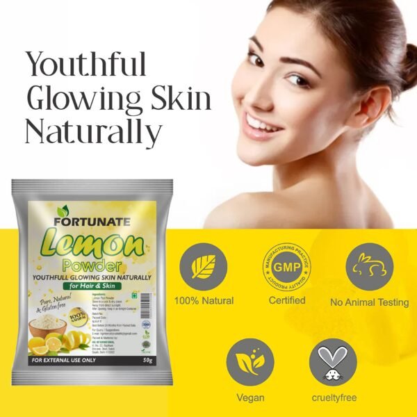 FORTUNATE Organic Lemon Peel Powder(50g) - Image 3