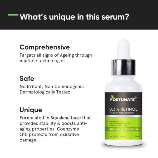 FORTUNATE 0.3% Retinol Serum (30ml) - Image 3