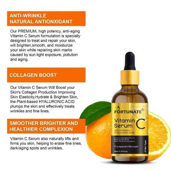 FORTUNATE Vitamin C Serum for Skin (30ml) - Image 3