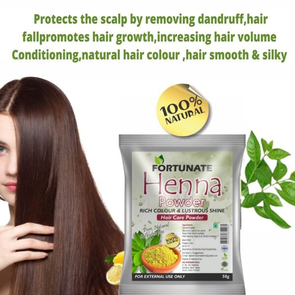 FORTUNATE Herbal Henna Powder Combo(100g) - Image 5