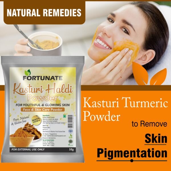 FORTUNATE Kasturi Haldi Face Pack (50g) - Image 4