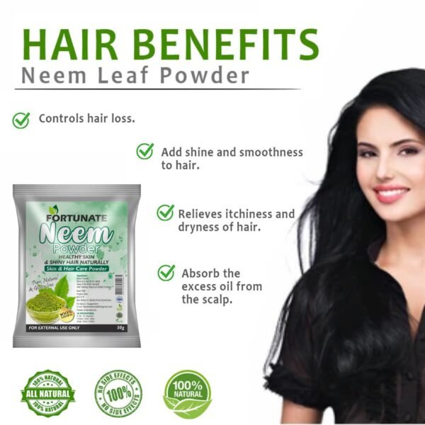 FORTUNATE Natural Neem Powder (50g) - Image 4
