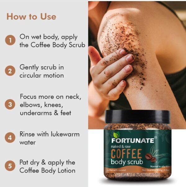 FORTUNATE Coffee Body Scrub (100g) - Image 5