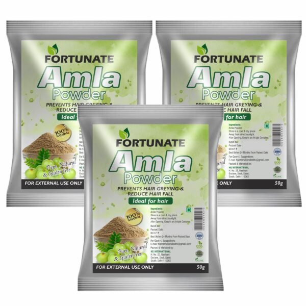 FORTUNATE Organic Amla Powder Pack 3(150g)