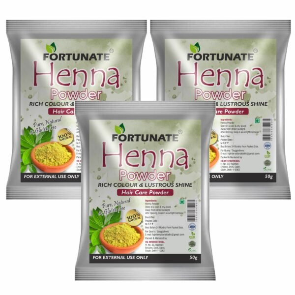 FORTUNATE Herbal Henna Powder pack 3(150g)