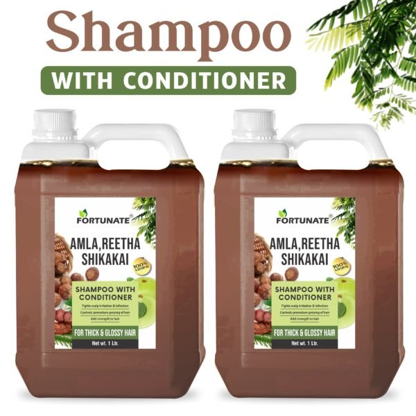 FORTUNATE Shikakai Shampoo Pack of 2 (2L)
